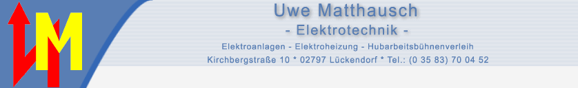 Elektromeister, Elektriker, Elektroinstallation Matthausch in Zittau